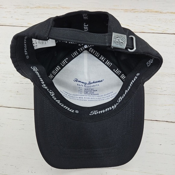Tommy Bahama Mens Black Marlin Logo Margarita Baseball Adjustable Hat Cap - Picture 6 of 7